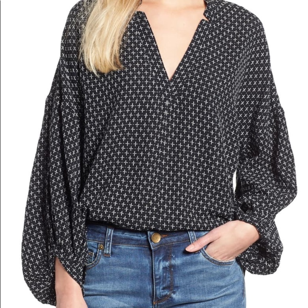 Lou & Grey pintuck poet blouse